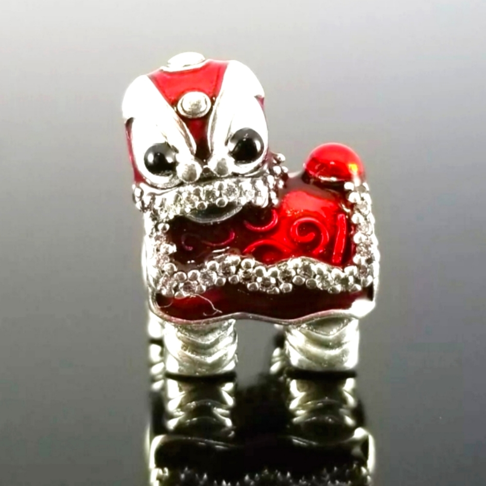 BRAND NEW Pandora charm " Chinese Lion dance " New year celebration #792043CZ